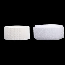 Sew-on Tape Hook Fabric, Double Sided Self-adhesive Strip for Walls, Floors, Doors, Plastic, Glass - 2cm x 2m - White