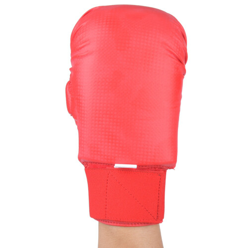 Boxhandschuhe mit Daumenschutzhülle, PU+EVA, Blau/Rot, M/L 2