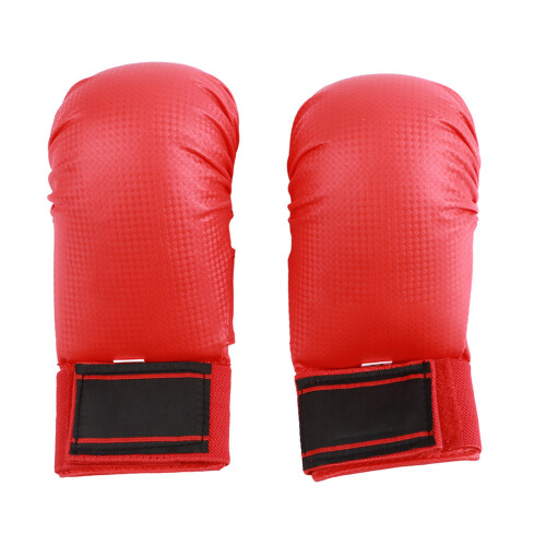 Boxhandschuhe mit Daumenschutzhülle, PU+EVA, Blau/Rot, M/L 1
