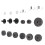 Drum Kit Non Slip Felt Pad Set Wing Nuts Stand 4