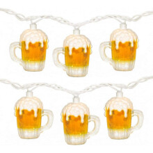 Beer String Lights St Patrick's Day Decor 20ft Beer Mug String Lights with 40 Beer Mug Lights, Fairy Light, Beer Party Decoration Lights