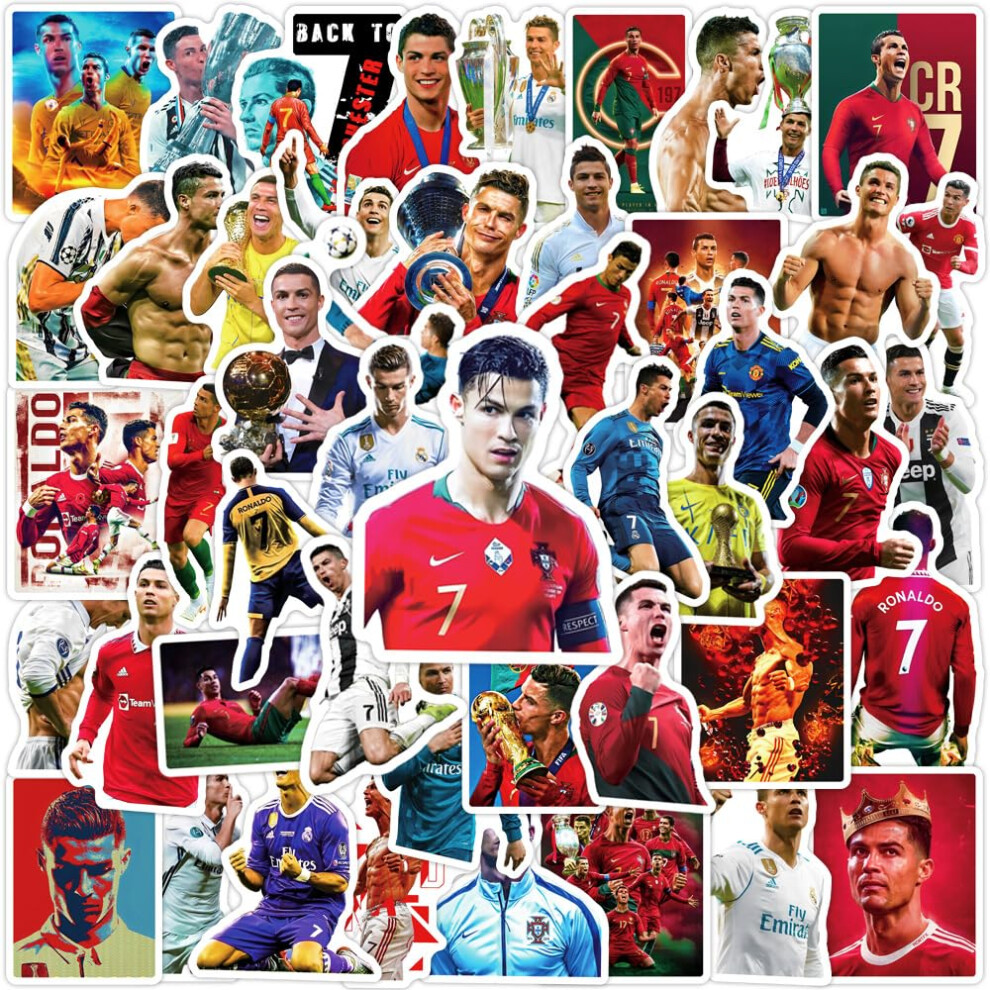 50Pcs Football Star Stickers For Teens And Adults, Waterproof Vinyl Soccer Player Decals For Laptop And Skateboard 6447073669378