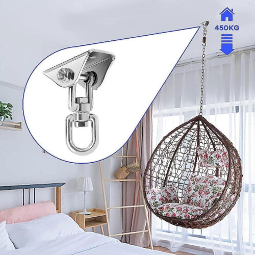 Heavy Duty Stainless Steel Ceiling Hook, Hanging Hook, 4 Set Screws 2