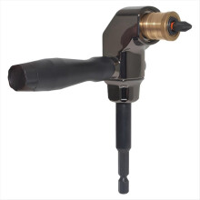 Acessório para furadeira em ângulo reto, corpo todo em metal, adaptador de furadeira de 90 graus