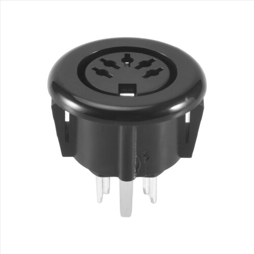 Female 5 Pin DIN Plug Panel Mounted Keyboard Cable Connector Adapter 2