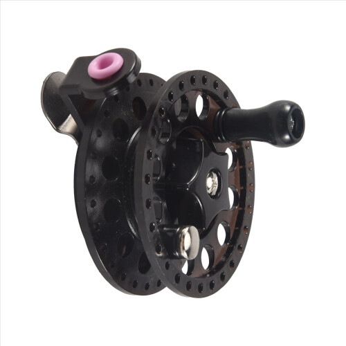 Carretilhas de pesca no gelo de plástico, equipamento de pesca com mosca, roda redonda 1