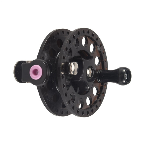 Carretilhas de pesca no gelo de plástico, equipamento de pesca com mosca, roda redonda 2
