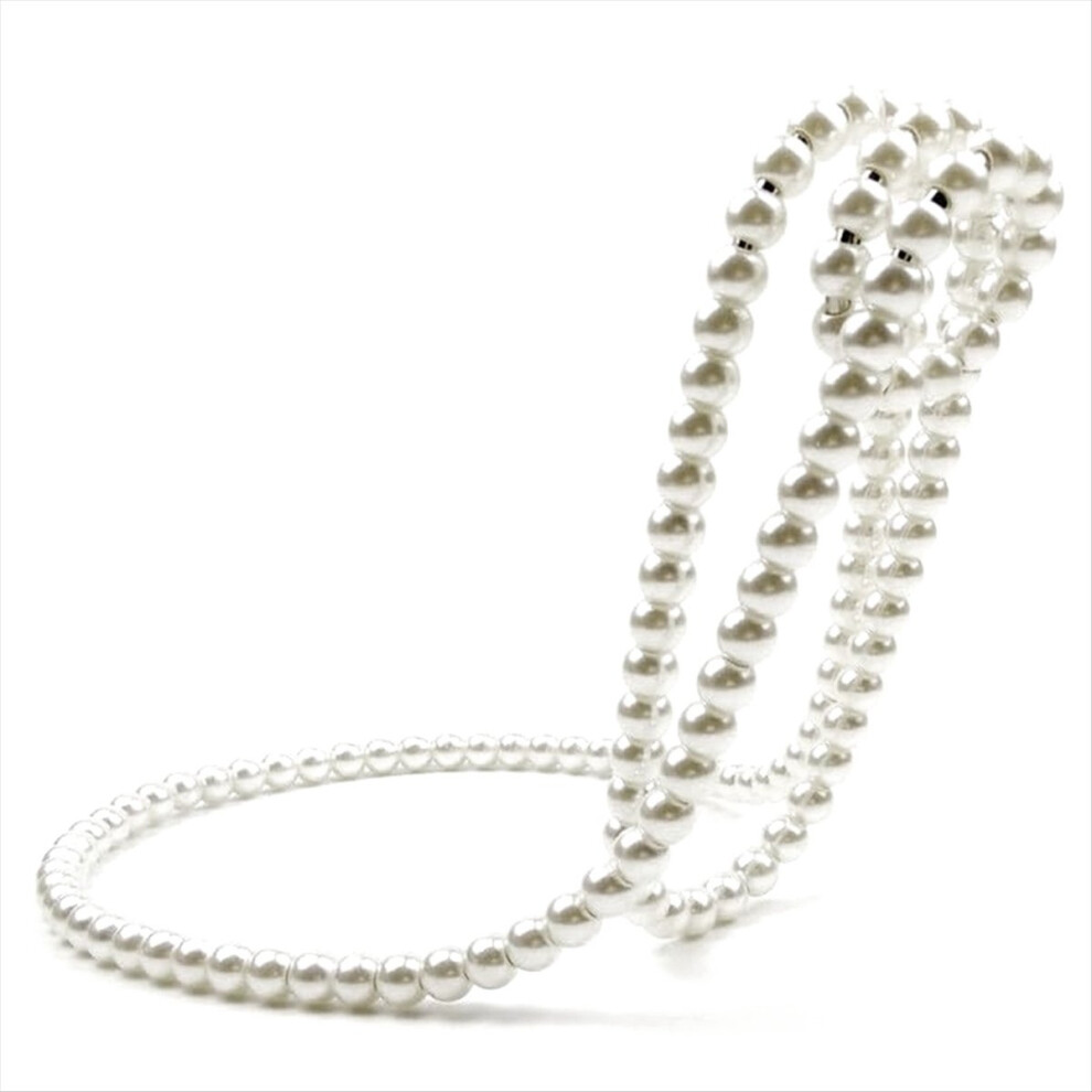 Merkloos Novelty Pearl Necklace Wine Rack, Hanging Suspended Wine Rack Red