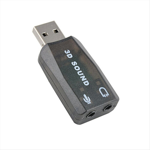 Εξωτερική κάρτα ήχου USB Προσαρμογέας στερεοφωνικού ήχου USB σε 3,5 χιλιοστά, καφέ