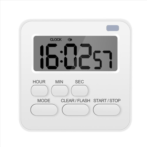 Kitchen Timer,Egg Timer with Clock,Digital Timer with LCD Loud Alarm 1
