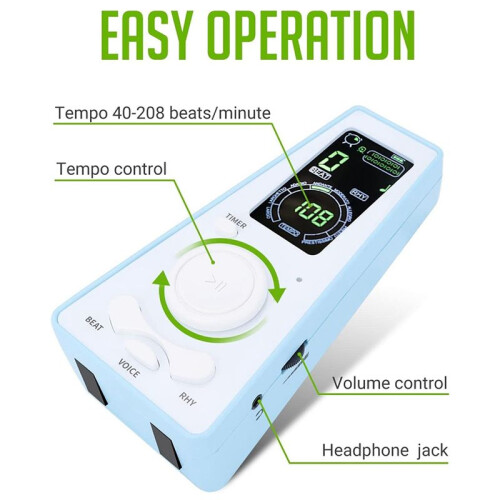 Elektronisk digital universalmetronom för gitarr, violin och trumma, svart 2