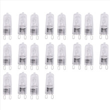20Pcs G9 Halogen Light Bulbs,60W Clear Halogen Lamps Dimmable,2800K