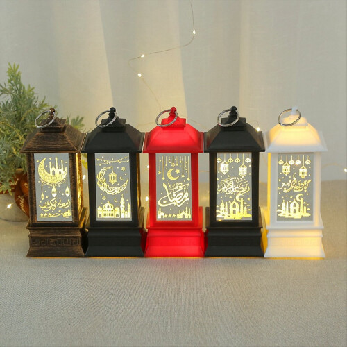 Eid Mubarak Lantern Ornaments Ramadan Lantern Nightlight Lighting,F 2