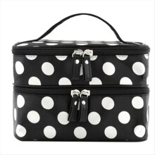 Large Capacity Cosmetic Bag Double Layer Zipper Women Makeup Bags