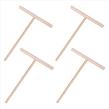 4Pcs T Shape Crepe Pancake Wooden Spreader Stick for Making Crepes