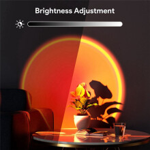 16 Farben Sonnenuntergang Regenbogen Nachtlicht Projektor Nachttischlampe Valentinstag Geschenk USB Lampe Schlafzimmer AtmosphäRe Lampe