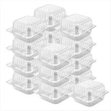 100 Count Hinged Clamshell Takeout Tray for Dessert, Cakes, Salads