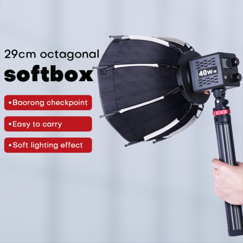 Mini Bowens Mount snelspan honingraatgrid softbox 1