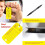 Etichette in PVC con etichette e anelli, etichette per chiavi auto, 500 pezzi, gialle 3