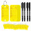 Etichette in PVC con etichette e anelli, etichette per chiavi auto, 500 pezzi, gialle 1