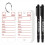 Etichette in PVC con etichette e anelli, etichette per chiavi auto, 200 pezzi bianche 1