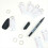 Etichette in PVC con etichette e anelli, etichette per chiavi auto, 200 pezzi bianche 3