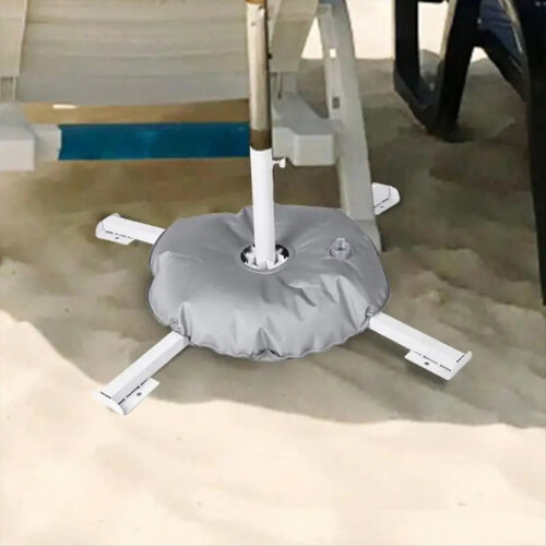 Base de parasol pliable pour extérieur, base lestée, blanche 1