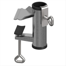 Supporto per ombrellone da giardino, morsetto per ombrellone da terrazza, nero e grigio