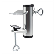 Supporto per ombrellone da giardino, morsetto per ombrellone da terrazza, argento