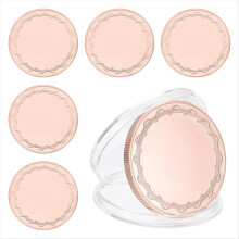 6 stuks blanco munten om te graveren, 40 mm muntblanco's roségoud