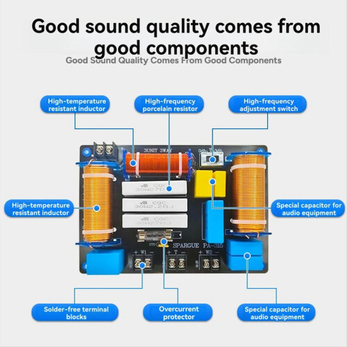 Διαχωριστής Crossover Ηχείου 3 Δρόμων 700W για Home Theater 1