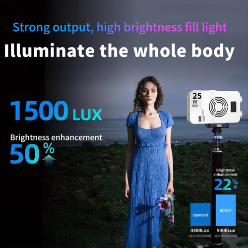 Illuminazione video portatile RGB a colori da 25 W 2