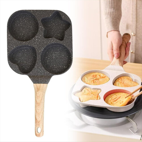 Non-Stick Egg Frying Pan, Multi-Shape Breakfast Pan, White 1