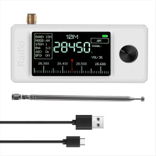 Przenośne mini radio obsługuje pełne pasmo LSB/USB/AM/FM 0,5-108 MHz, białe
