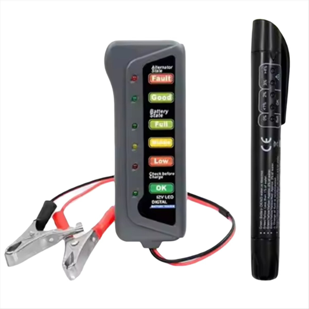 12V Digital Battery Alternator Tester with 6 LED Lights Display-image-OPC-PJT6CHB-NEW