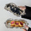 Embossed Stainless Steel Tray Serving Platter for Dining Table Decor 4