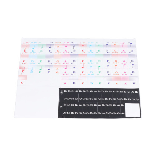 Piano Keyboard Sticker Label Removable Large Note 1