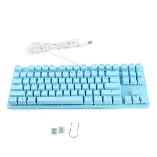 BAJEAL 87 Keys Wired Mechanical Keyboard Mixed
