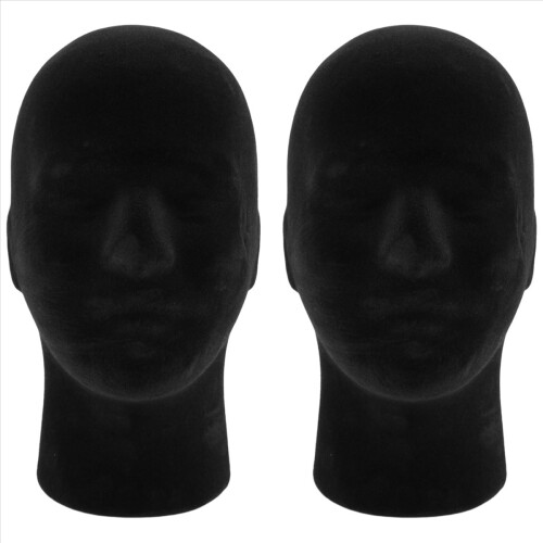 Zwarte schuim heren model mannequin dummy stand winkel display hoed