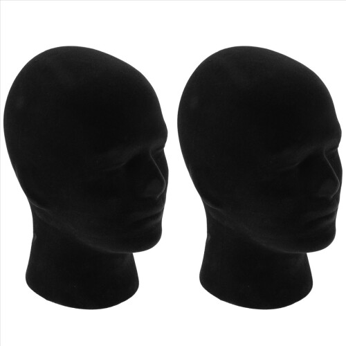 Zwarte schuim heren model mannequin dummy stand winkel display hoed 2