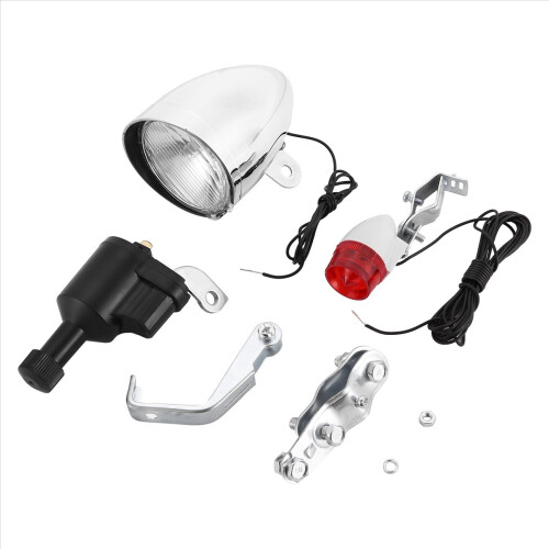 Bike Light Motorized Bike Friction Dynamo Generator Head Tail Light 2