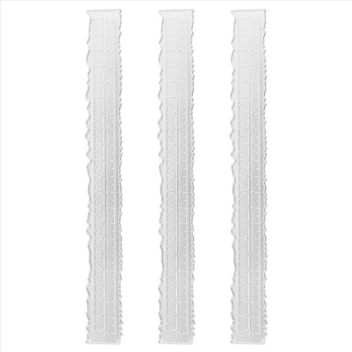 3 Pieces 8.4 Inches Metal Irregular Edges Ruler for Card Making Tools 2