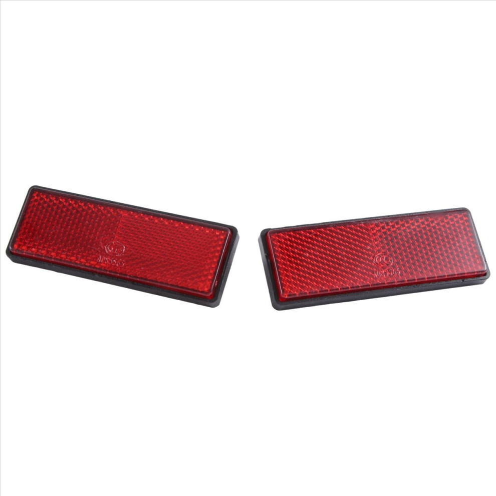 Rectangle Reflectors Universal For Motorcycles Atv Dirt Bikes Red 4712107257909