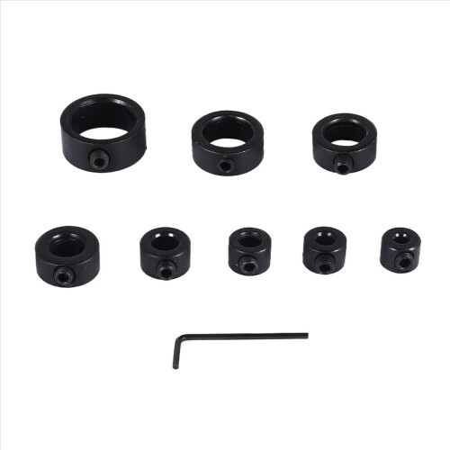 9PCS Adjustable Drill Depth Collar Limit Ring with Carbon Steel Set