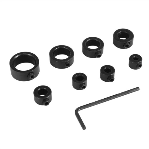9PCS Adjustable Drill Depth Collar Limit Ring with Carbon Steel Set 2