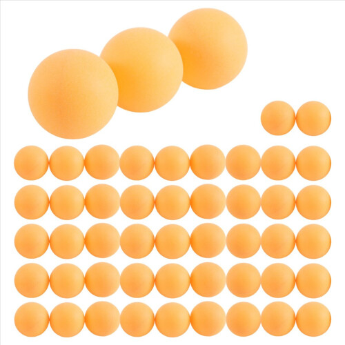 Pacote com 50 bolas de pong premium, bolas sem costura avançadas, laranja 2