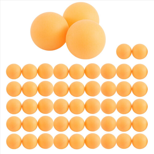 Pacote com 50 bolas de pong premium, bolas sem costura avançadas, laranja 1