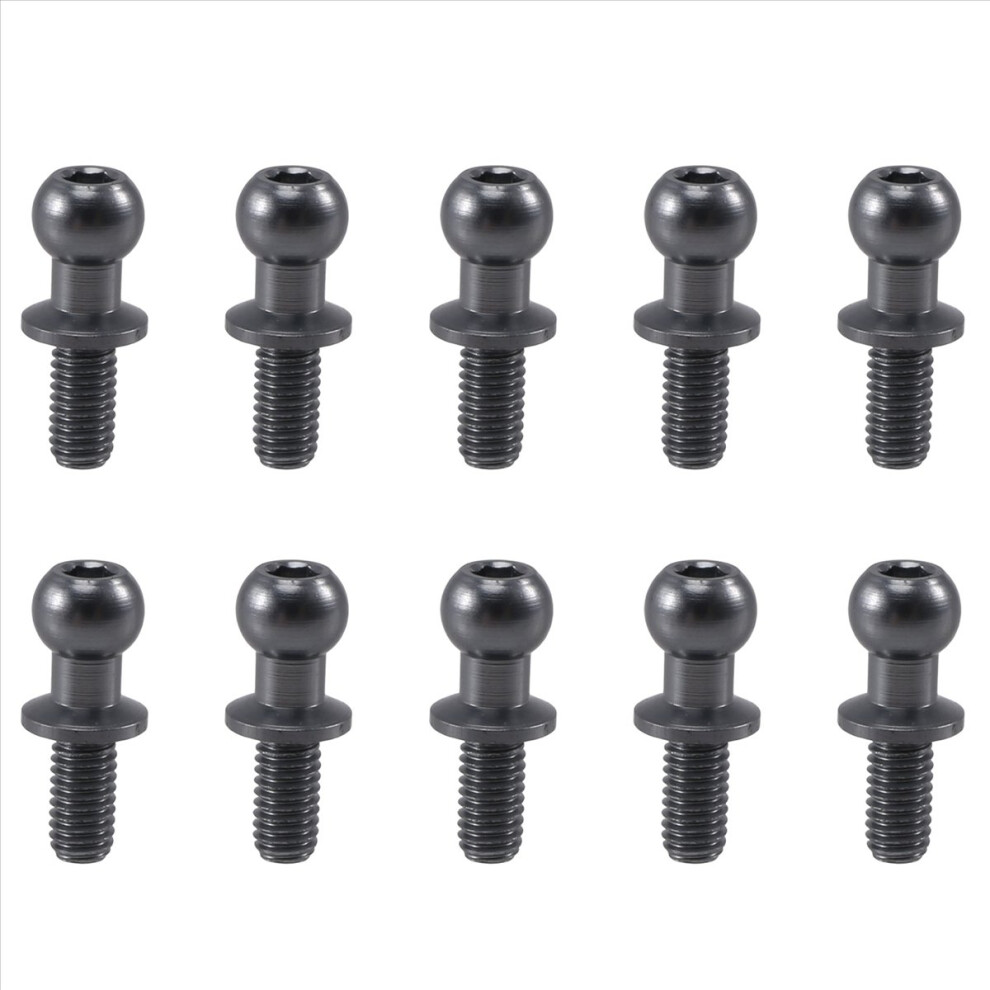 10Pcs M3 Metal Hex Ball Head Screws For Tt01 Tt02,Silver 4712661081637