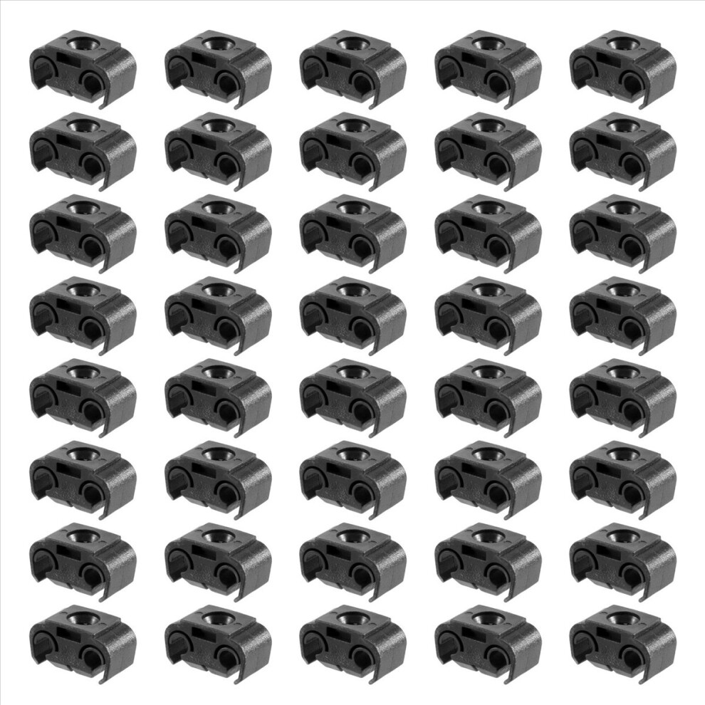 40Pcs 2 Point Brake Pipe Line Retaining Clip 811611797 4.75Mm Black 4712107262668