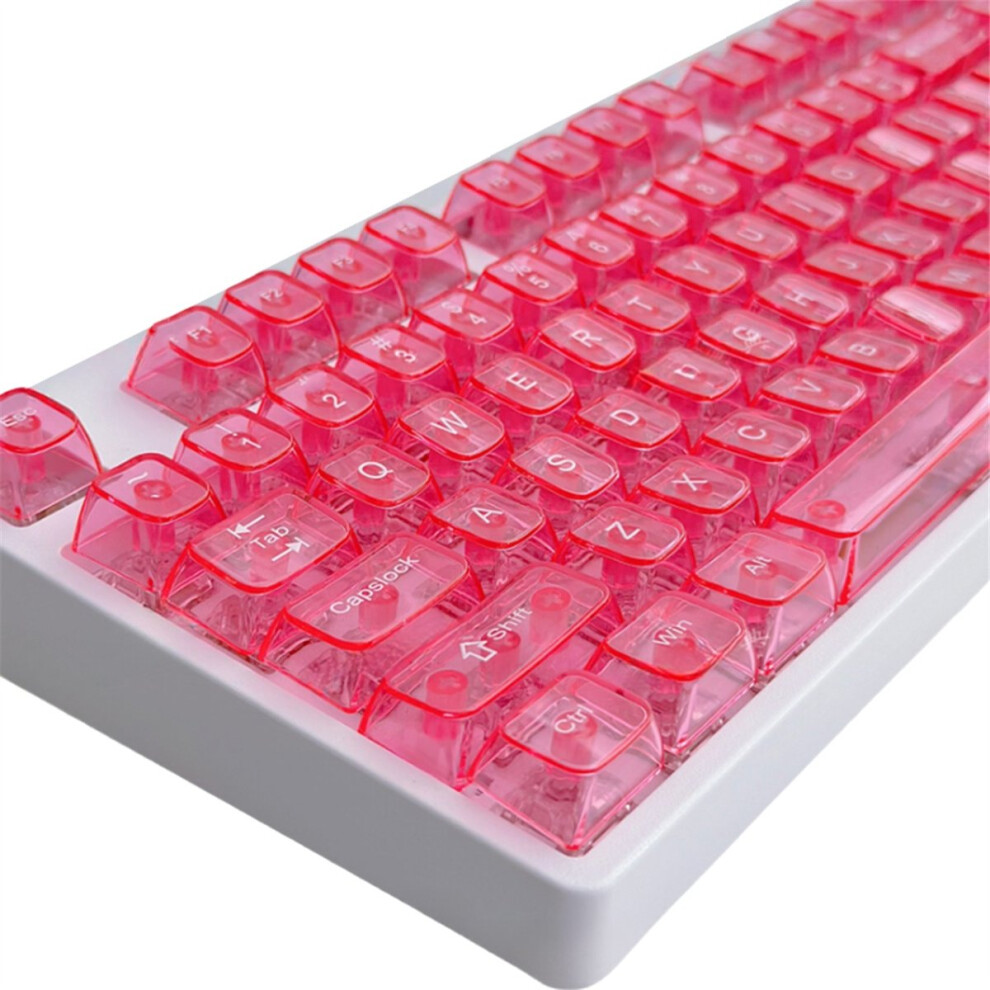 Photos - Keyboard Merkloos Transparent Jelly Keycap Set 115 Key Custom Pink Key Cap 